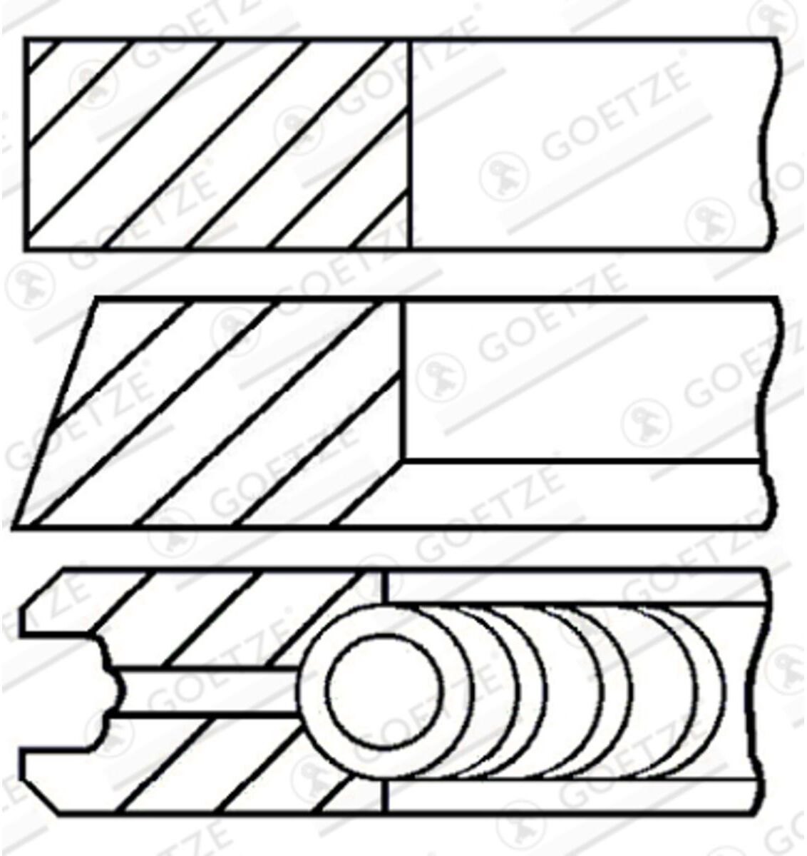 Goetze Engine Kolbenringsatz GOETZE 08-432300-00