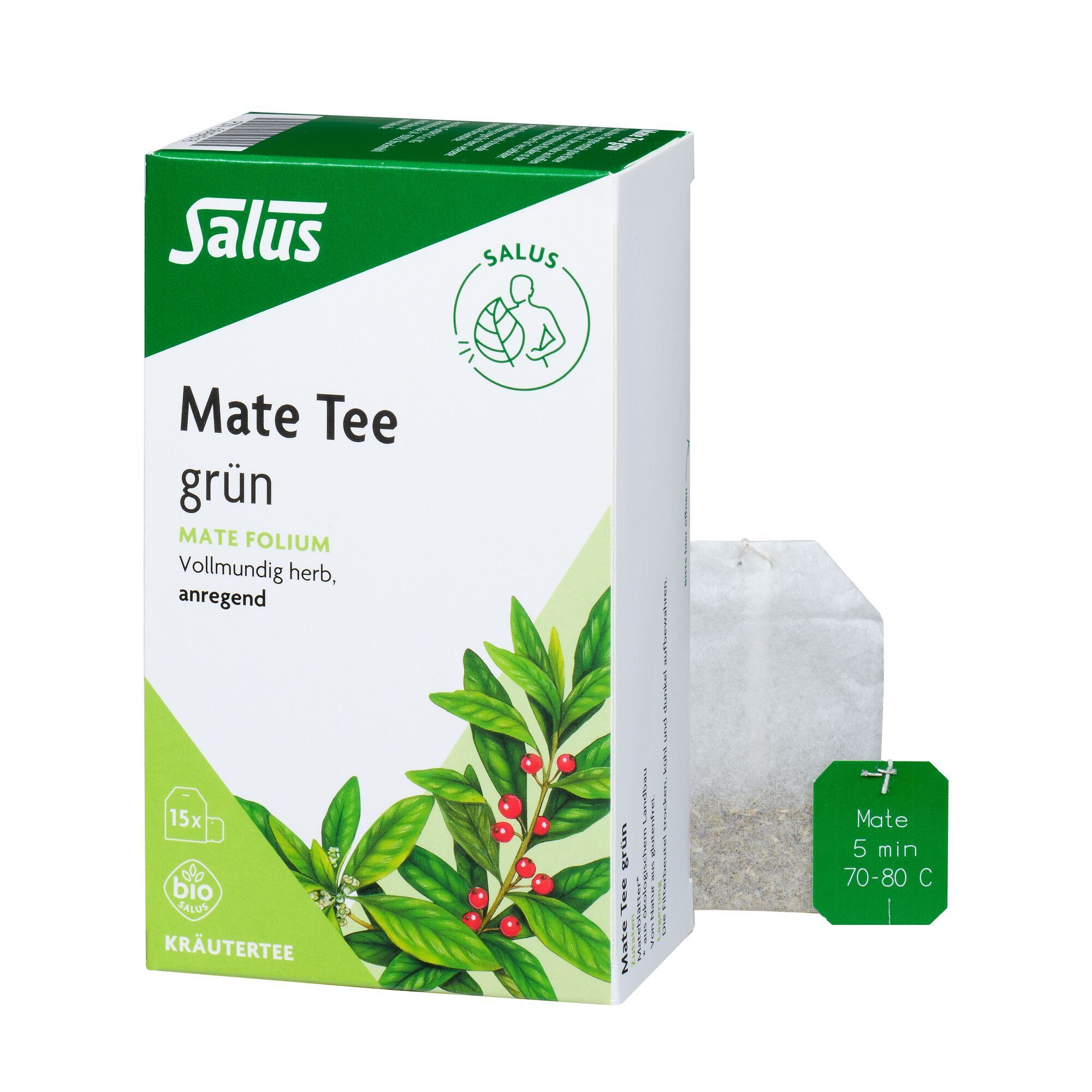 Mate TEE Gruen Kraeu Salus Bio 15 St Filterbeutel