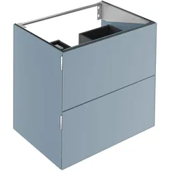 KEUCO EDITION 11 ART Waschtischunterschrank, 2 Frontauszüge, 800x700x490mm, 32512860800, Korpus/Front: Blue Satin Glas satiniert / Blue Satin Glas satiniert