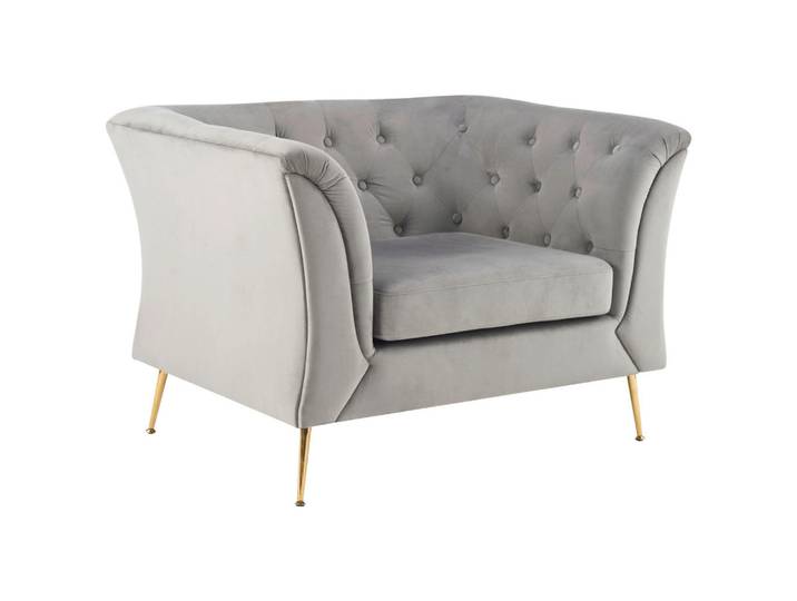 Carryhome Xxl-Sessel, Grau, Gold, Metall, 109x80x79 cm, Wohnzimmer, Sessel, XXL-Sessel