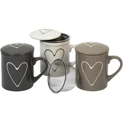 6x G. Wurm, Tasse, Herz (300 ml, 1x)