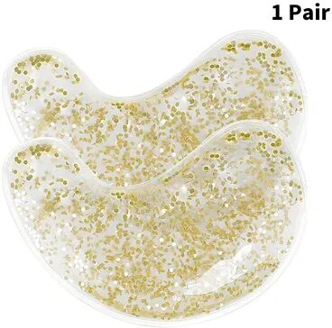 Multisell Products Hub Reusable Gel Eye Cooler, Hot Cold Eye Patches, Gel Eye Bag Patch Relieves Puffiness golden