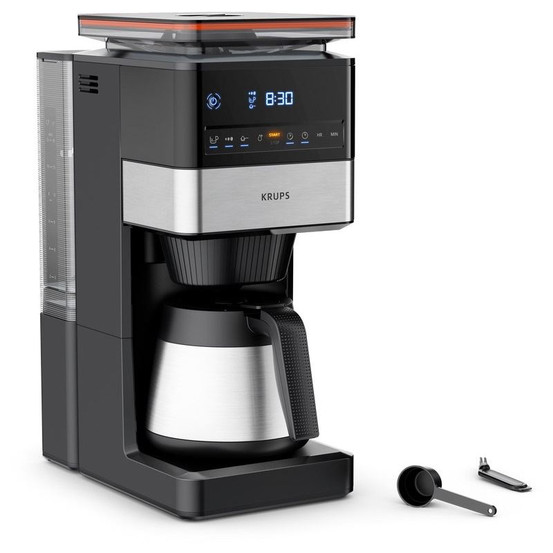 Krups Grind Aroma XL KT8428 mit Mahlwerk (schwarz/edelstahl, Thermokanne)