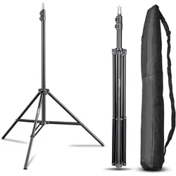 Wiltec Walimex pro WT-803 Lampenstativ 208cm 2er Set (200 cm, 3.50 kg), Lampenstativ, Schwarz