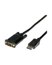 VALUE Videokabel DisplayPort M bis HD-15 VGA M 3 m Daumenschrauben Schwarz (11.99.5803)