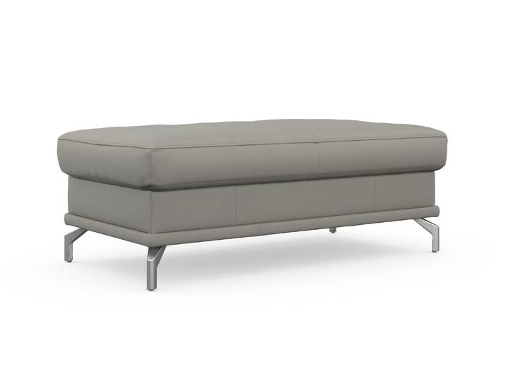 Hocker SIT & MORE Cabrio, B: 133 cm , grau (hellgrau), B:133cm H:48cm T:72cm, Hocker, Hocker, individuell zu kombinieren, Federkern