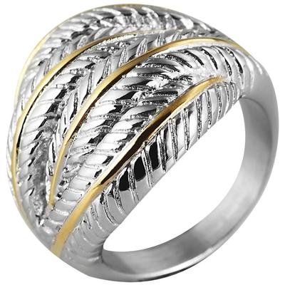 Fingerring ADELIA´S "Damen Ring aus Edelstahl" Gr. 54, silber (gold), Fingerringe, Damen, 54, Edelstahl, Fingerring