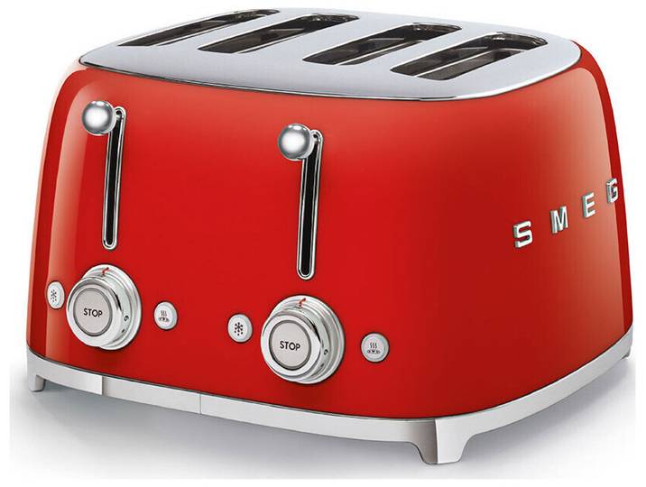 Smeg 4-Schlitzer-Toaster Tsf03Rdeu rot