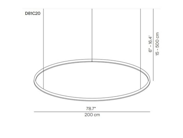 Compendium Circle LED Pendelleuchte Ø200 Alu - Luceplan - Esszimmer - Aluminium - Ring