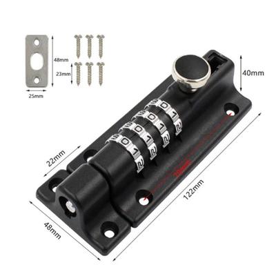 Metal Combination Bolt Lock Safety Latch Security Door Gate Padlock black
