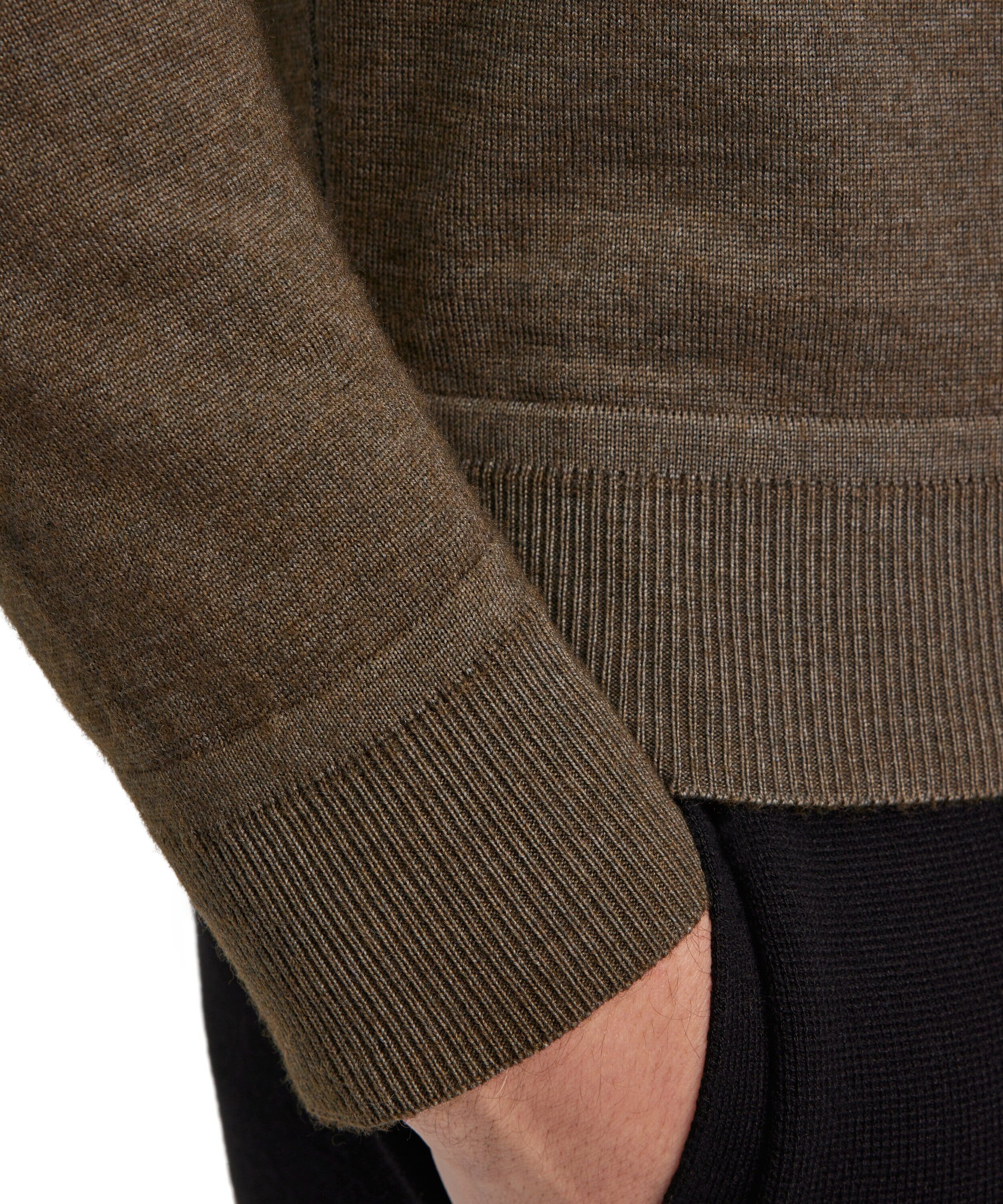 Strickpullover FALKE "FALKE Pullover", Herren, Gr. XL, military (7826), Pullover Strickpullover