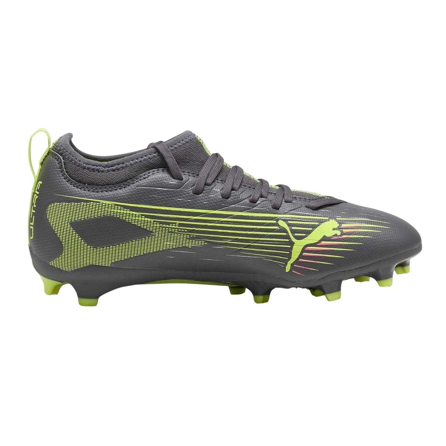 Puma - "Ultra Match" Fußballschuhe mit festem Boden für Kinder (Mattiertes Silber)