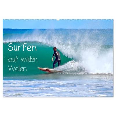 Surfen auf wilden Wellen (Wandkalender 2027 DIN A2 quer), CALVENDO Monatskalender