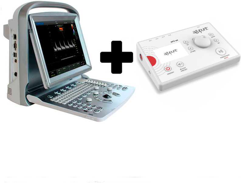 Pack poupança: Ecógrafo Chison ECO 6 com sonda linear de 10 MHz + APS e4 dispositivo de electrólisis percutánea terapêutica