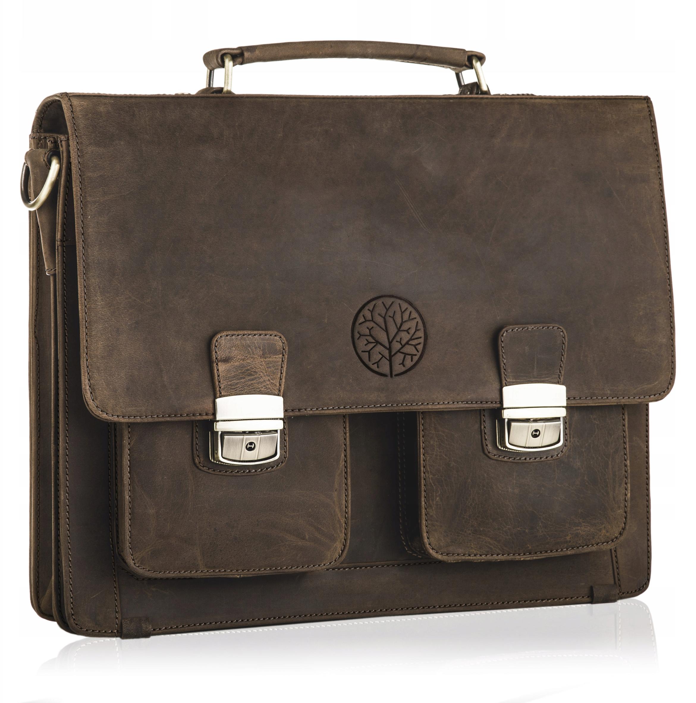 Betlewski TBG-HT-200P Herren Laptoptasche Umhängetasche Leder