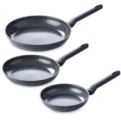 BK Universe 3 delige koekenpannenset 20-24-28 cm - inductie - PFAS-vrij, Pfannenset + Topfset, Schwarz