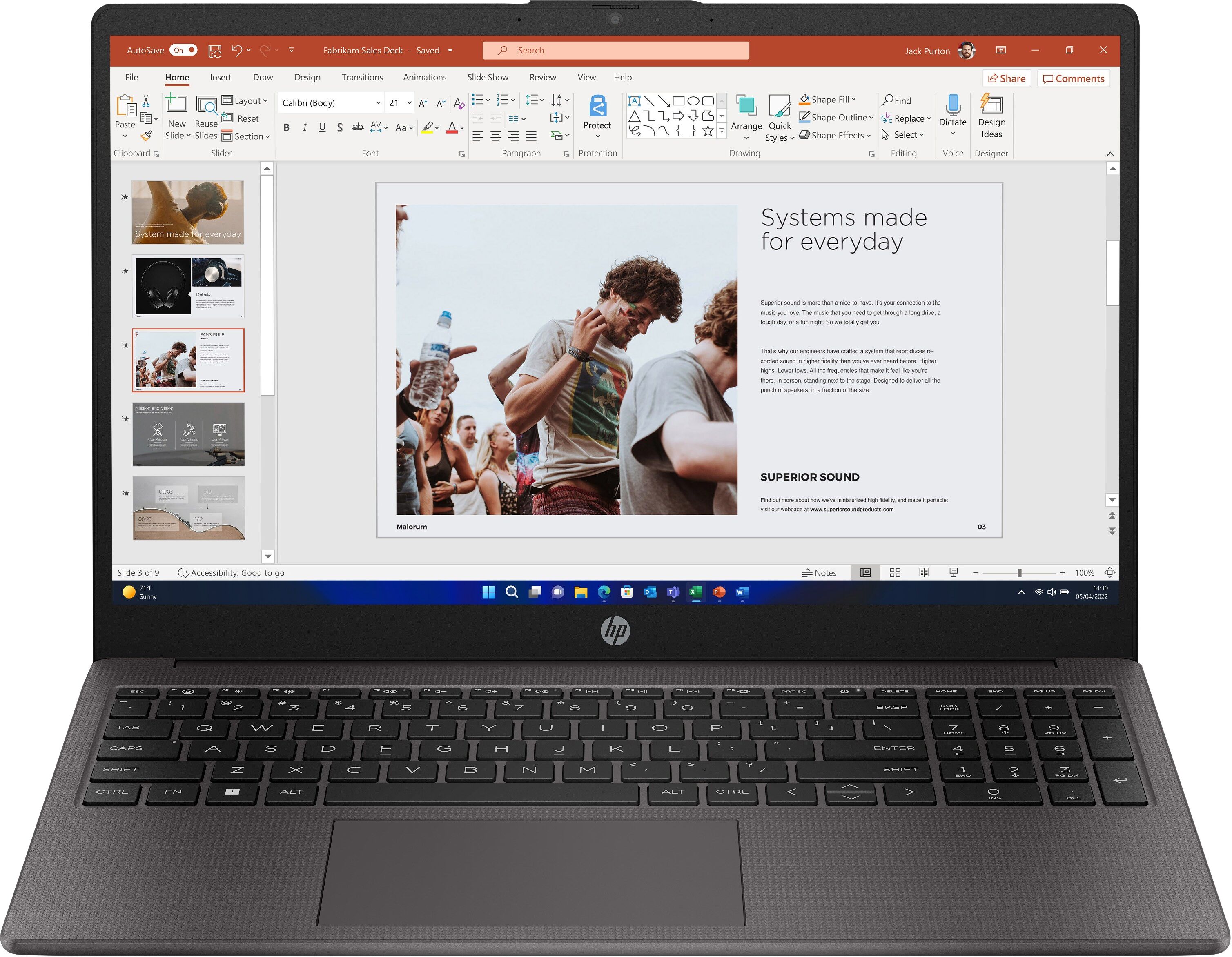 HP 250 G10 Intel® Core™ i5 i5-1334U Laptop 39.6 cm (15.6") Full HD 8 GB DDR4-SDRAM 256 GB SSD Wi-Fi 6 (802.11ax) Windows 11 Home Black