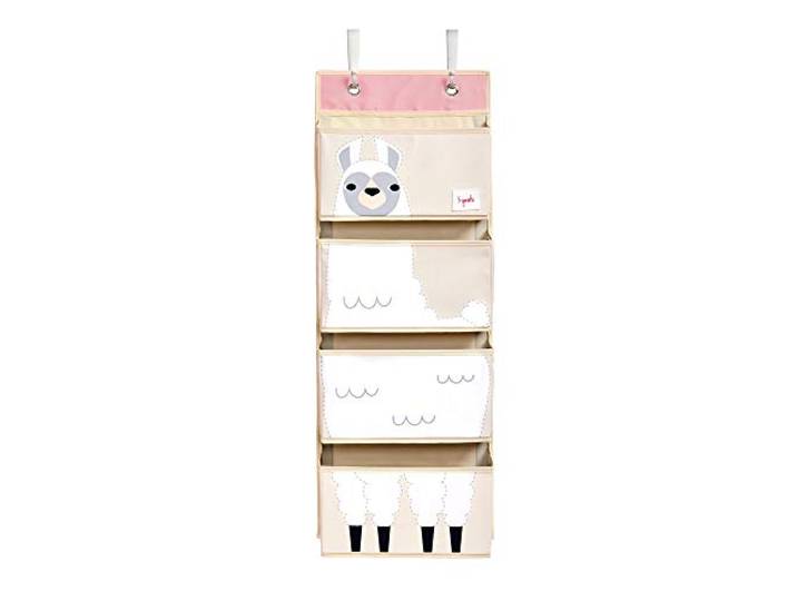 3 Sprouts Wandorganizer, 4 Taschen, Haken, Kinderzimmer und Wickeln, Lama