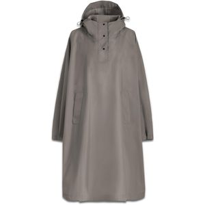 Reisenthel Regenponcho Mini Maxi Raincoat, Länge 107 cm, wiederverwendbar, Kapuze & Kordelzug, dark taupe, wasserdicht