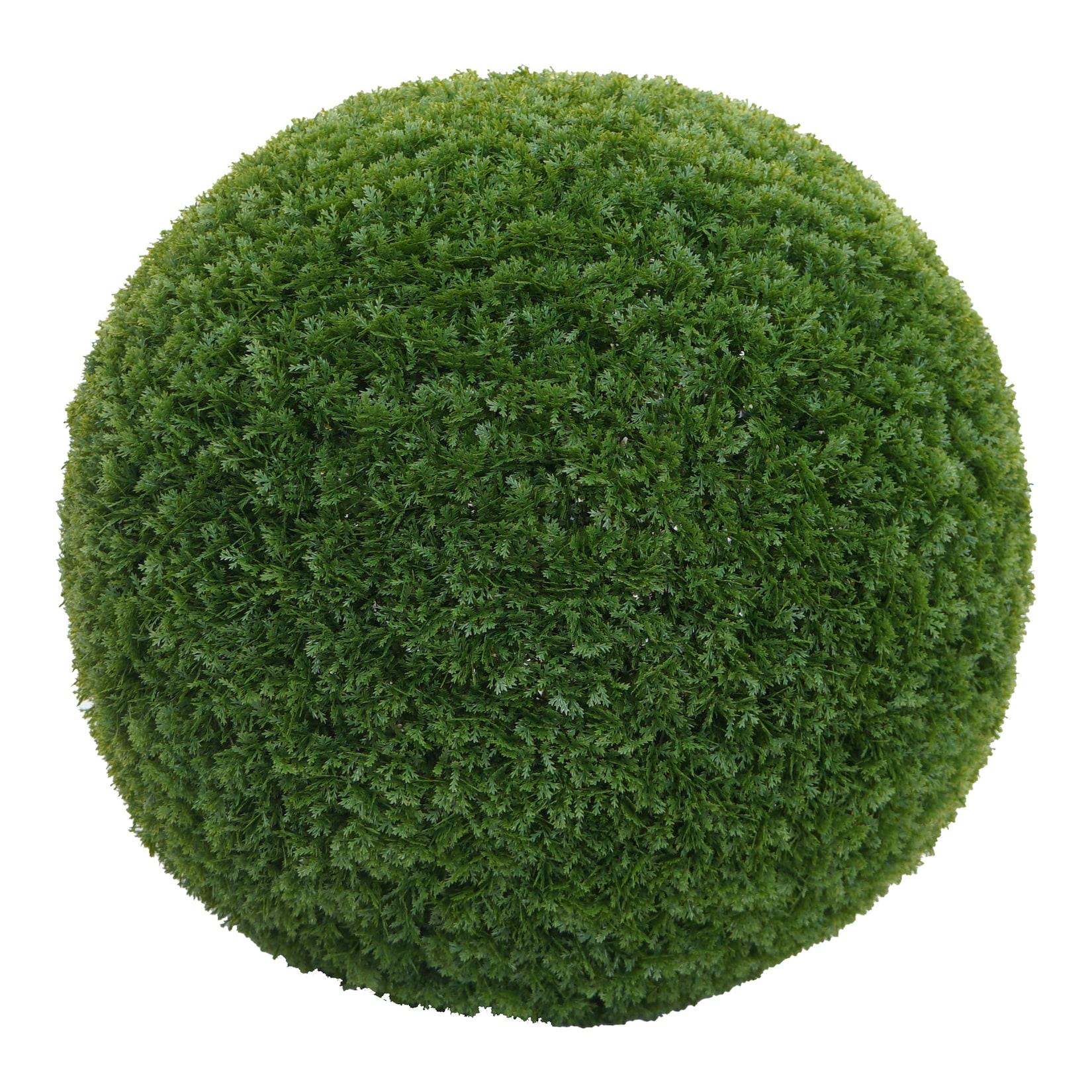 Künstlicher Busch MCW-O96, Thujakugel Dekopflanze Kunstpflanze Lebensbaum künstlich, Outdoor, Polyethylen Ø 52cm
