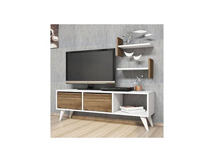 Minar by Homemania TV-Schrank, TV-Schrank, Foxy, Weiß, Walnuss
