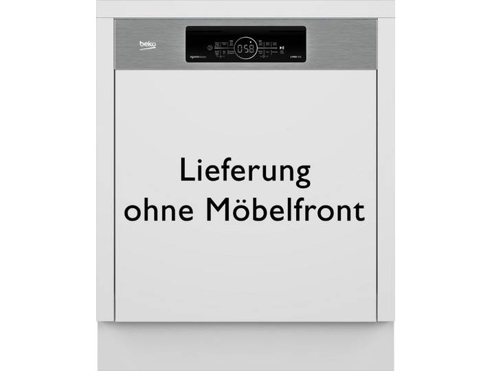 BEKO teilintegrierbarer Geschirrspüler BDSN36561XP, 8,9 l, 15 Maßgedecke, Doppelt gut organisiert – inklusive Besteckschublade und Besteckkorb