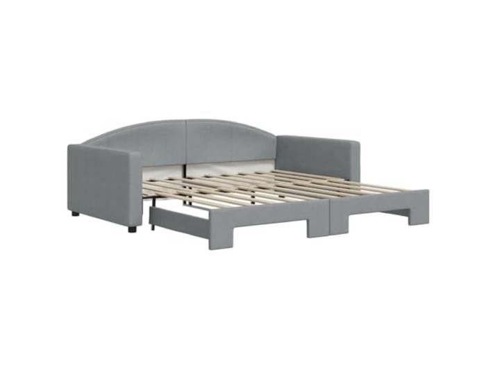 PUGYNBK Schlafsofa Nest, hellgrau, 100 x 200 cm 2-in-1, Holz- und Metallstruktur, modernes Design, für Wohnzimmer oder Schlafzimmer