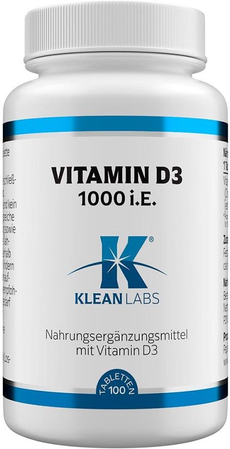 Klean Labs Vitamin D 1000 i.E. Tabletten 100stk