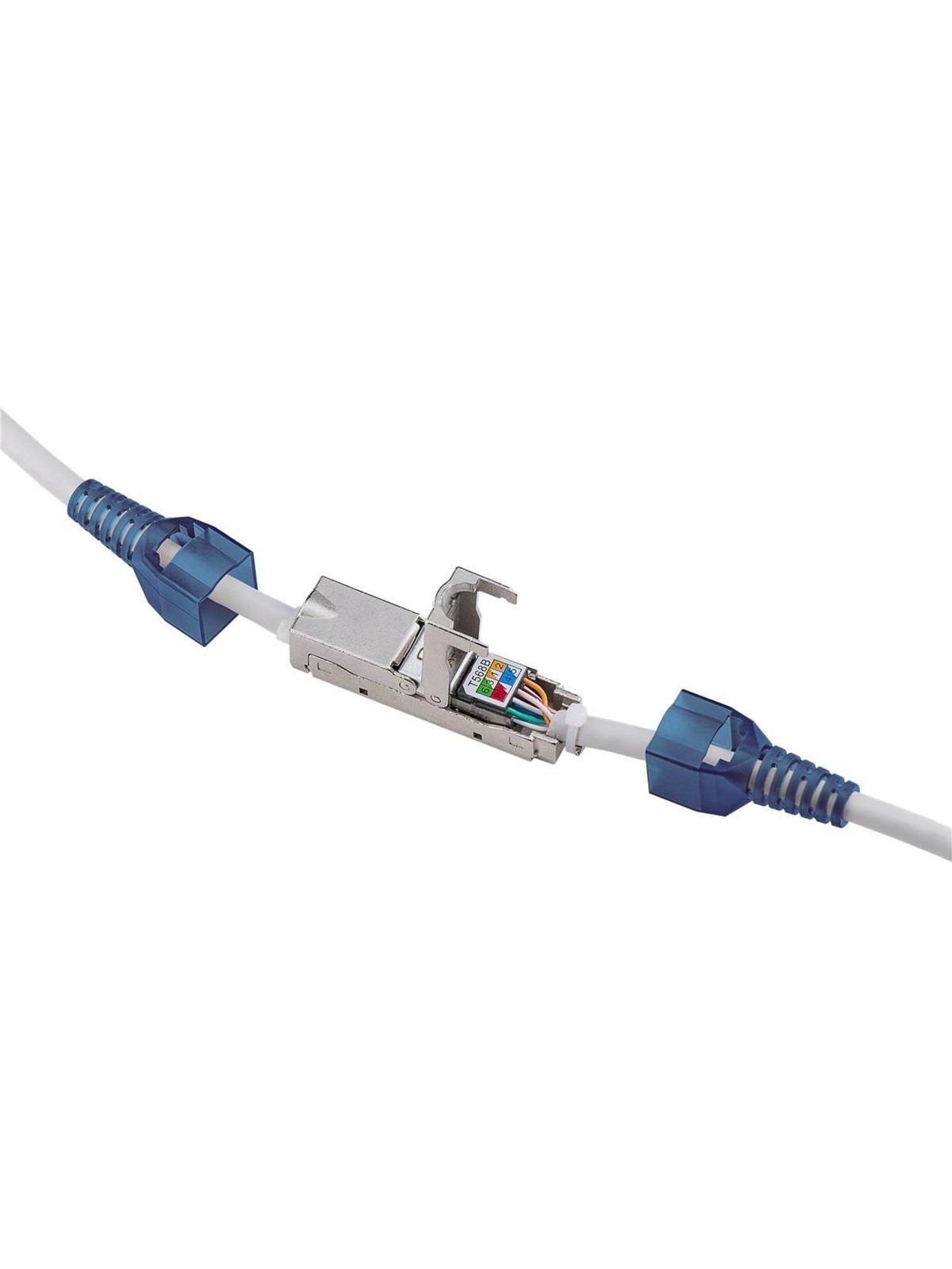 Pro toolless cable connector CAT 6A STP shielded - Silber