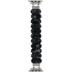 Neue Armbanduhr GlacierX Resin Stretch Bracelet Onyx Vein für Apple Watch 38/40/41mm Schwarz