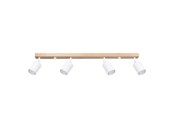 Plafonnier VERDO 4 blanc 4xGU10 10W acier/bois 17.5x65x96cm Sollux Lighting