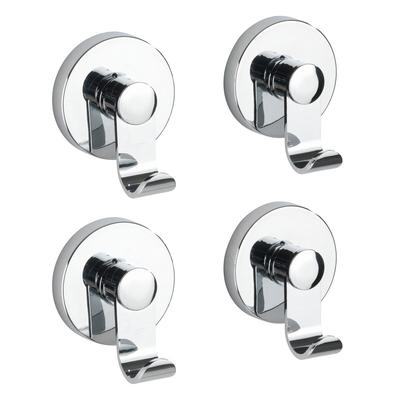 WENKO Vacuum-Loc® Haken-Set Mod. Irun, 2 x 2 Haken, Zwei 2er Sets, Befestigen ohne bohren