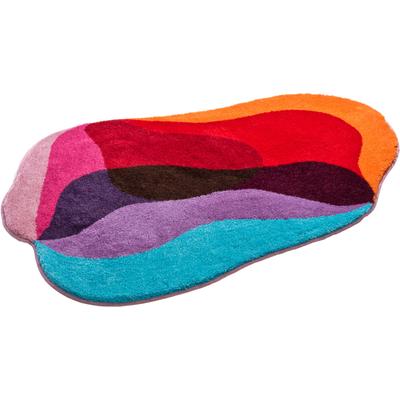 Badematte GRUND "KARIM RASHID CONCEPT 21" Gr. 6, bunt (rot, bleu), H:24mm, Kunstfaser, Badematten, Badematte, bunte Badematte mit abstraktem Design