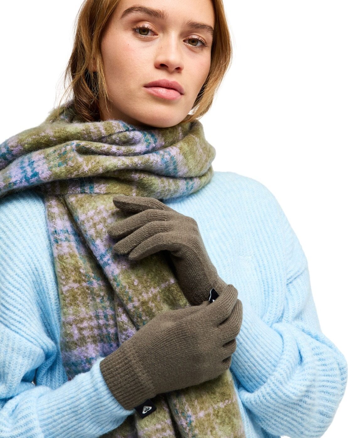 Strickhandschuhe ROXY "Tropical Snow", Damen, braun (beetle), Obermaterial: 100% Modacryl., Handschuhe Strickhandschuhe