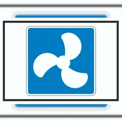 HB-Druck Motorboote erlaubt Symbol A4 (210x297mm)