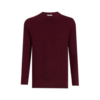 Rundhalspullover FELIX HARDY "Pullover mit Rundhalsausschnitt", Herren, Gr. XL, bordeaux, 100% Baumwolle, Rundhals, Pullover Rundhalspullover