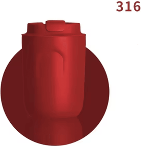 Uplift Curations MiniTherm Stainless Steel Thermos Bottle Compact Insulated Travel Mug For Coffee & Drinks red