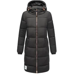 MARIKOO Damen Winter Steppmantel Stepp Jacke Mantel Parka warm mit Kapuze Nomadiaa