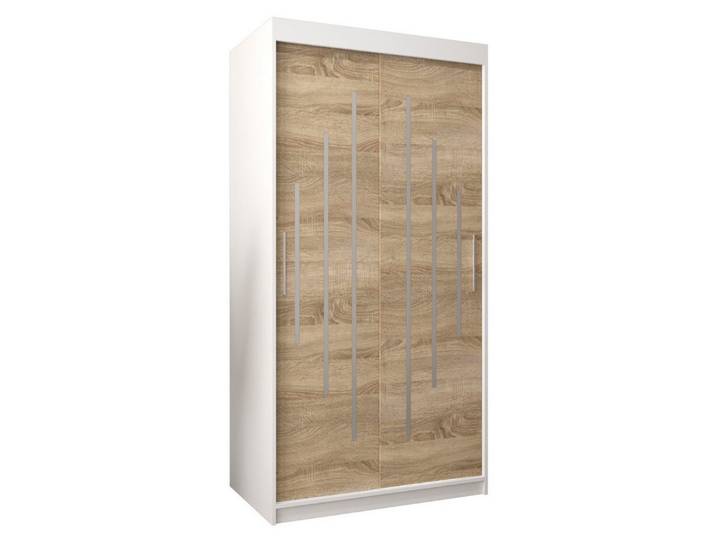 ABIKS MÖBEL Schwebetürenschrank YORK Schlafzimmerschrank - mit Kleiderstange, Regalen