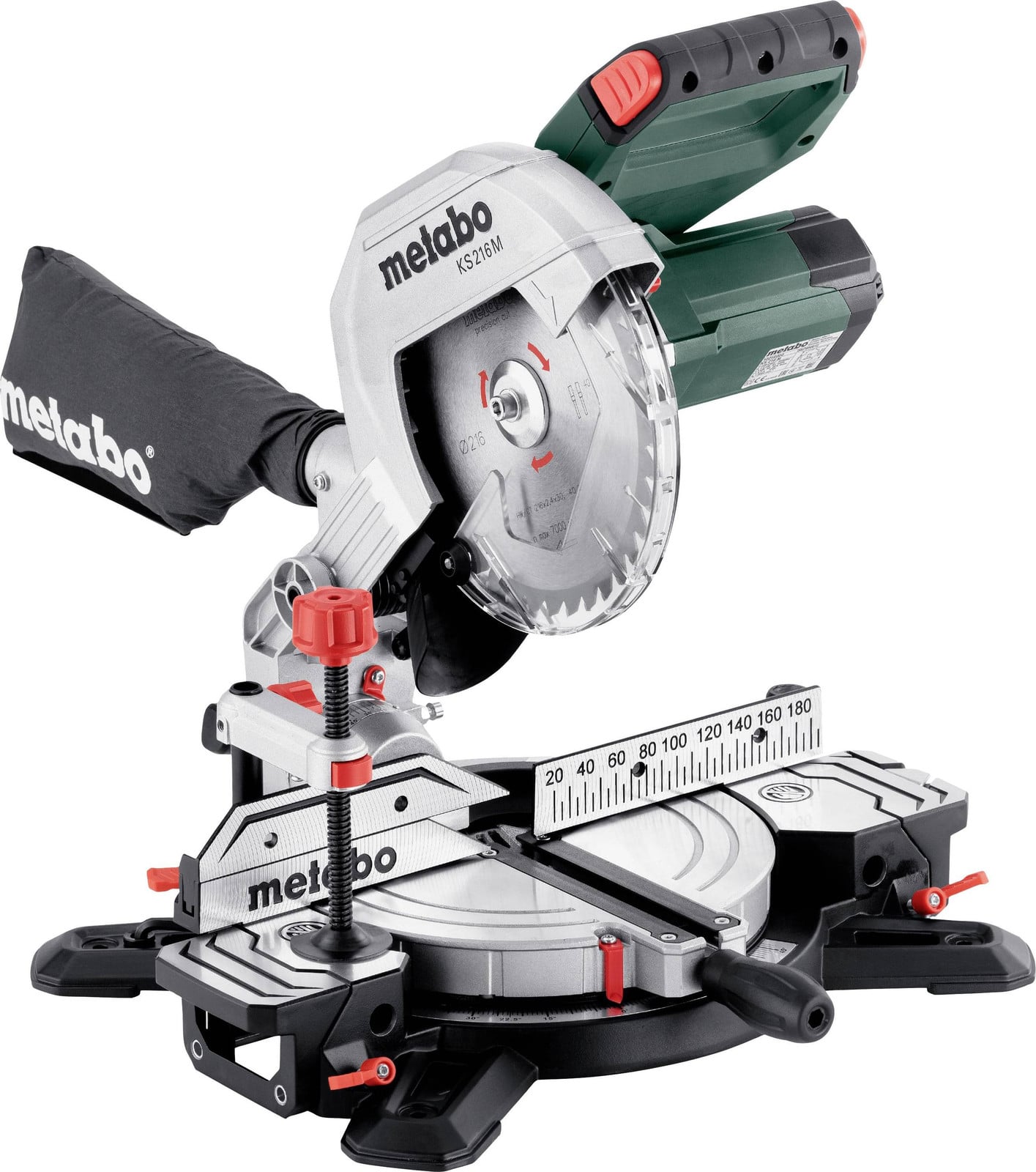 Metabo KS 216 M afkortzaag 1350 watt met 216 mm zaagblad