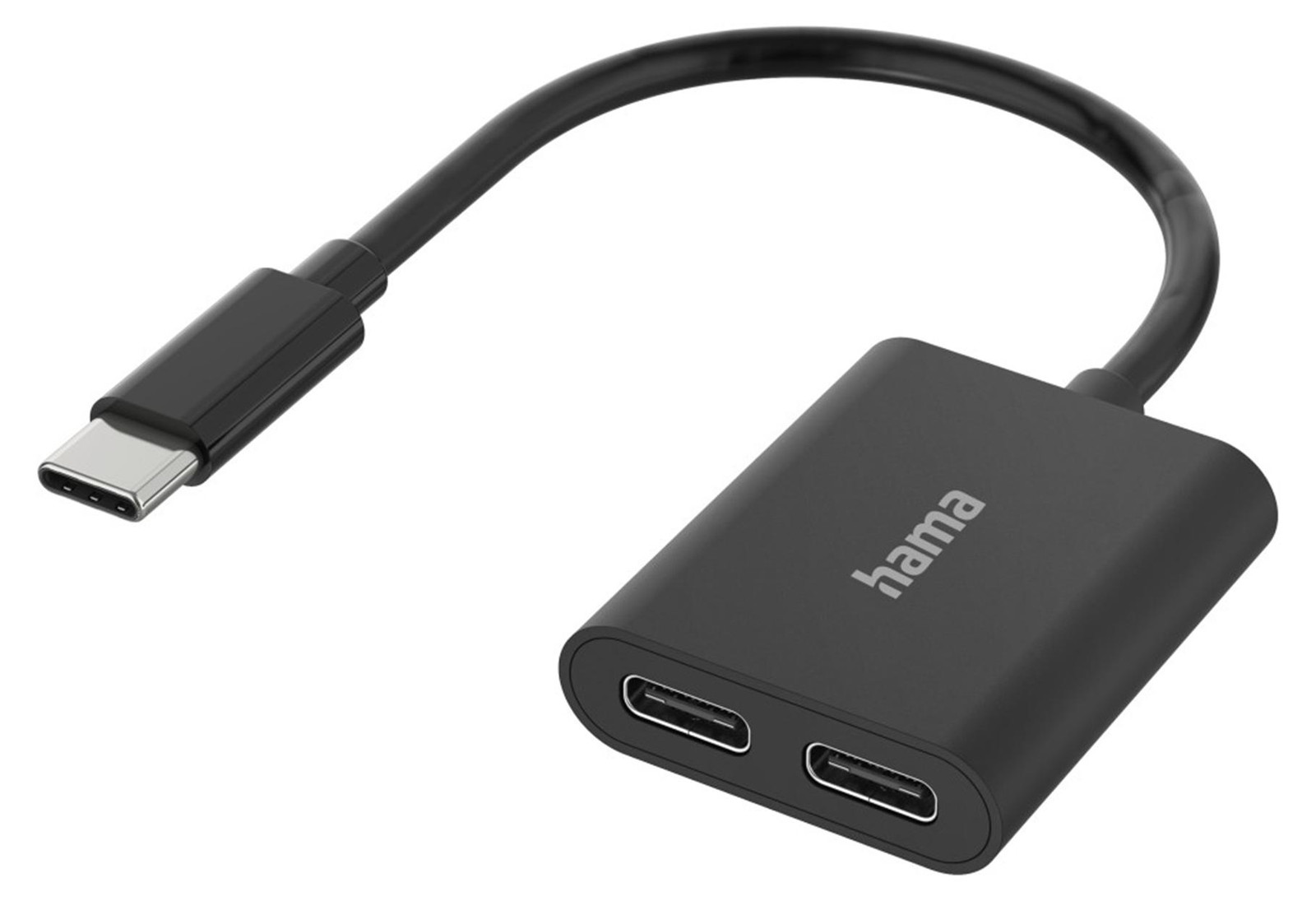 Hama 2-in-1 audio-adapter USB-C naar 2x USB-C voor audio en opladen