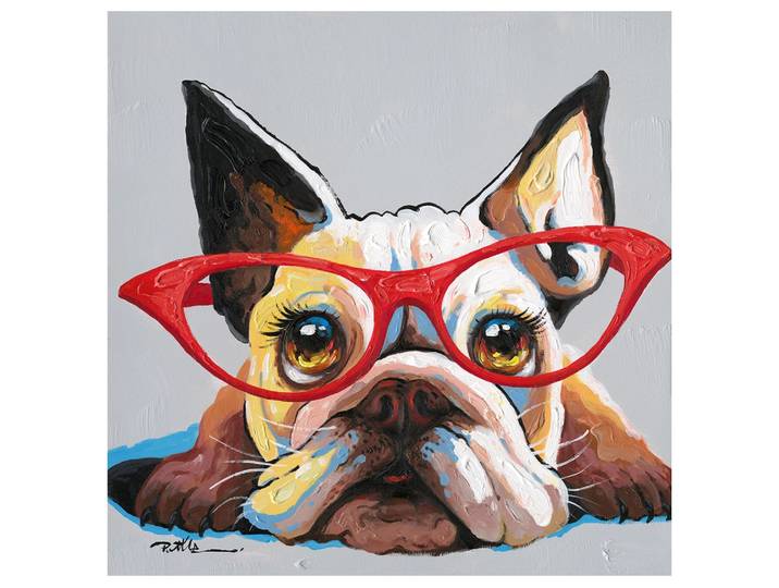 Gemälde Hund mit Roter Brille image LAND