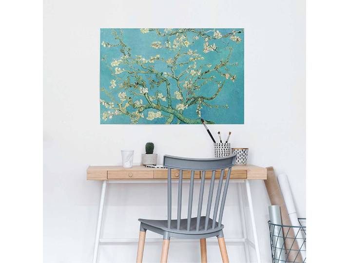 Poster Van Gogh Fleurs d'amandier Papier Bleu 61 x 92 x 0cm