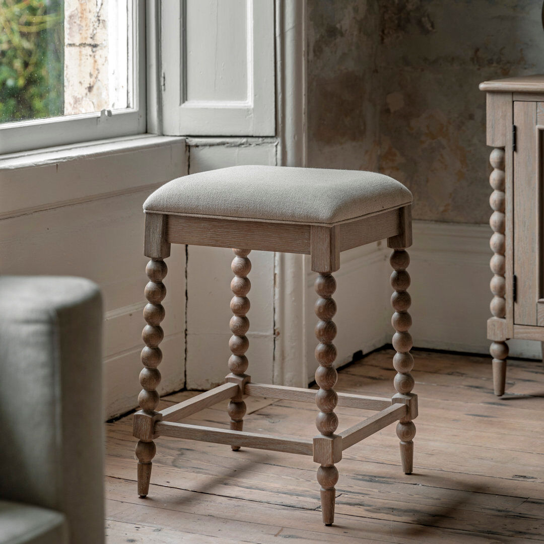 Ophelia & Co. Rozar Upholstered Bar Stool 65cm H X 46cm W X 46cm D