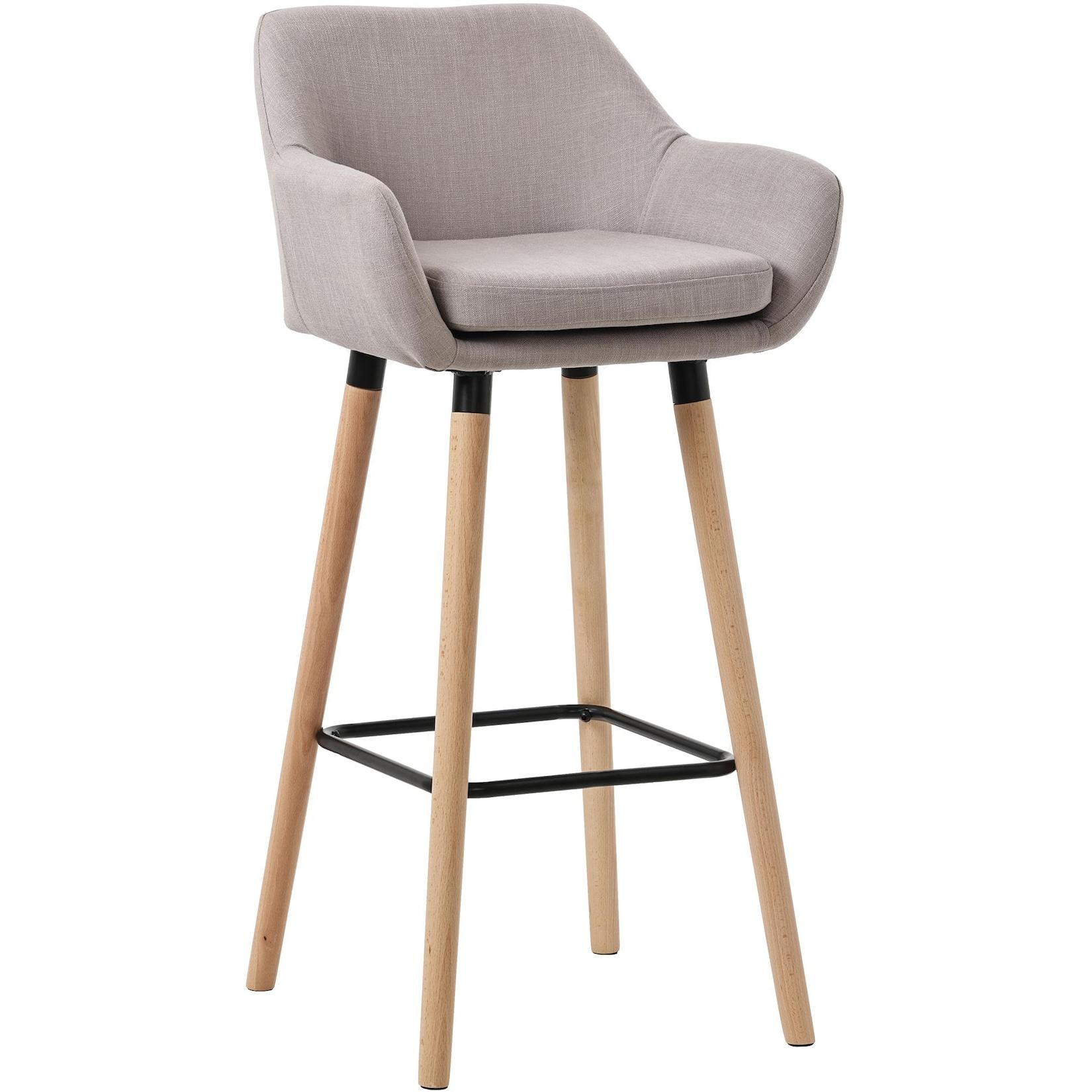 CLP Barhocker Grant Stoff Farbe: taupe