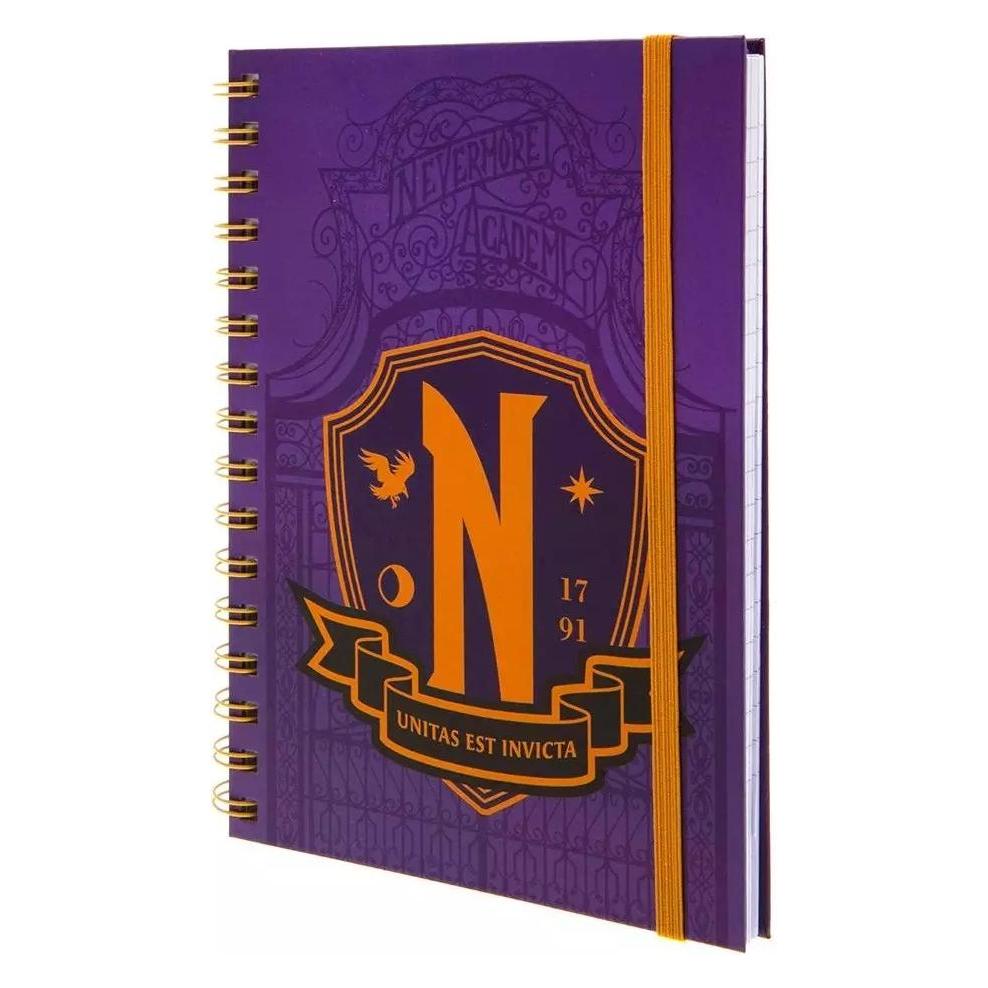 Pyramid Wednesday cahier à spirale A5 Nevermore Shield (A5, Liniert, Harter Einband) (SR74438EPM)