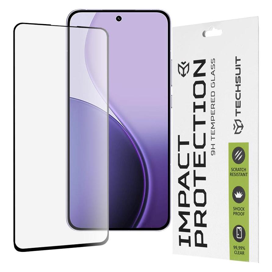 Techsuit - 111D Full Cover / Full Glue Glass - Oppo Reno 14F - Black (Oppo Reno14 F) (60233405)