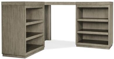 Linville Falls Corner Desk with Two Open Desk Cabinets