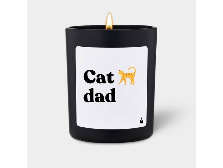 Duftkerze Schwarz Woody Cat dad