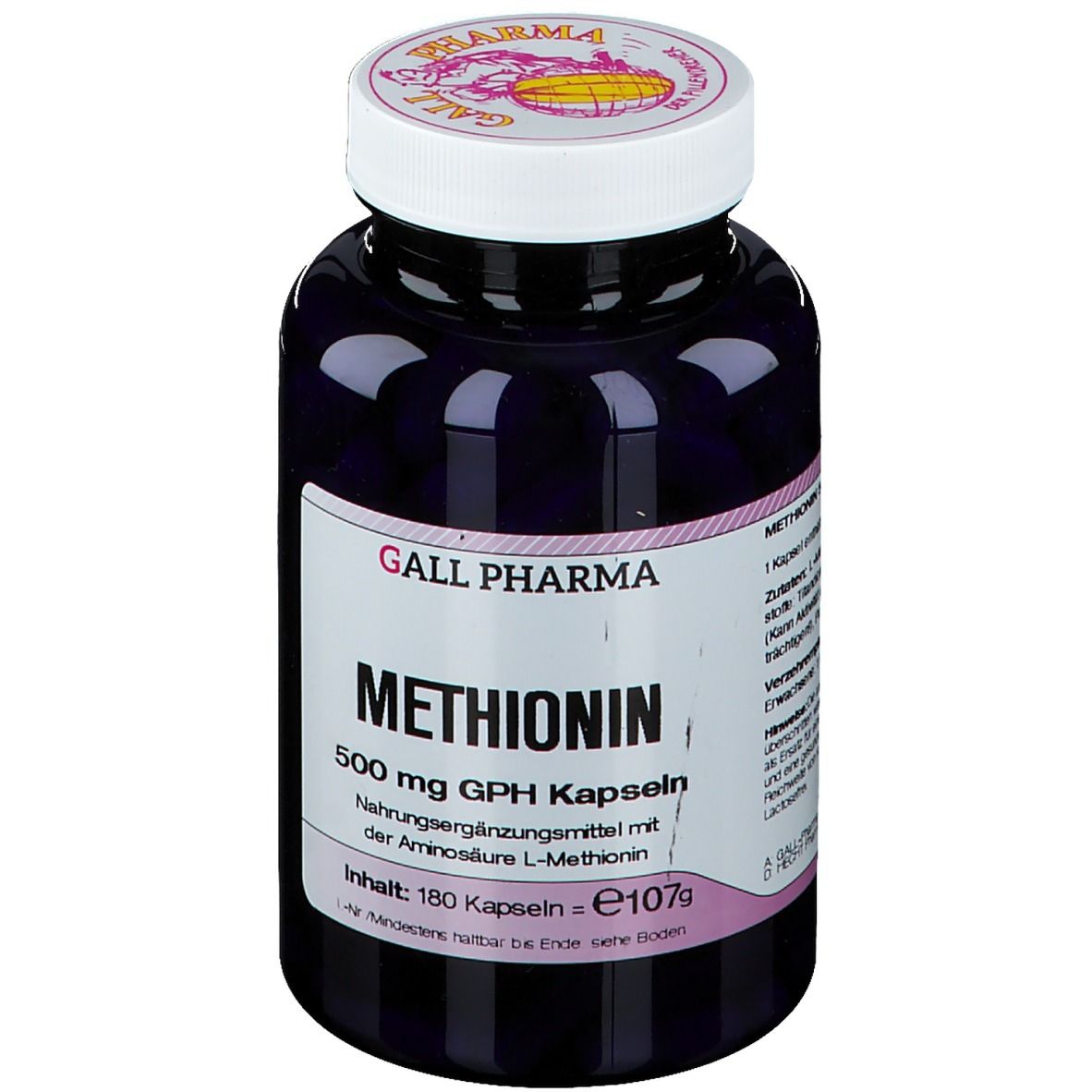 Methionin 500 mg GPH Kapseln 180 St